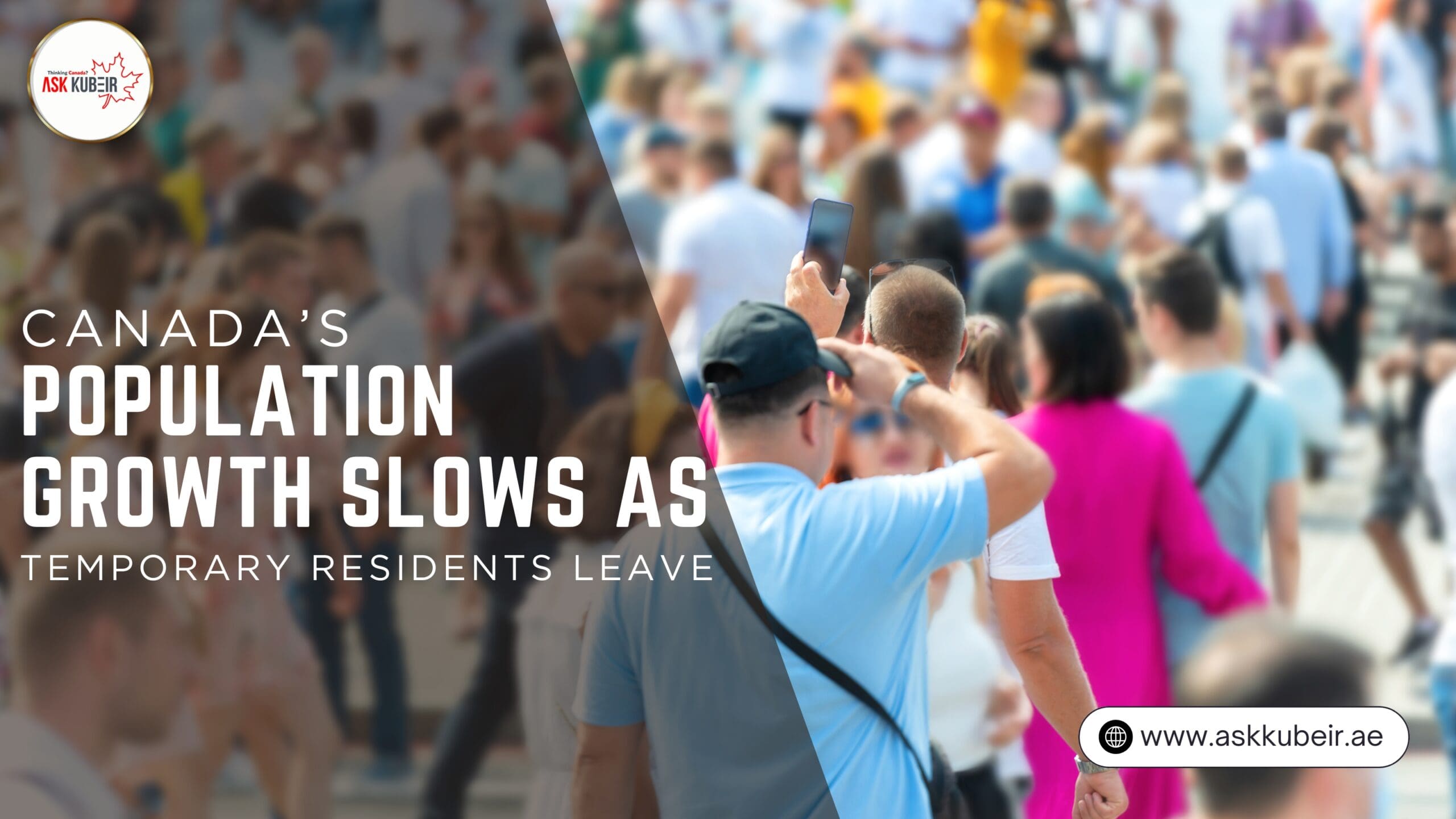 Canada’s Population Growth Slows as Temporary Residents Leave