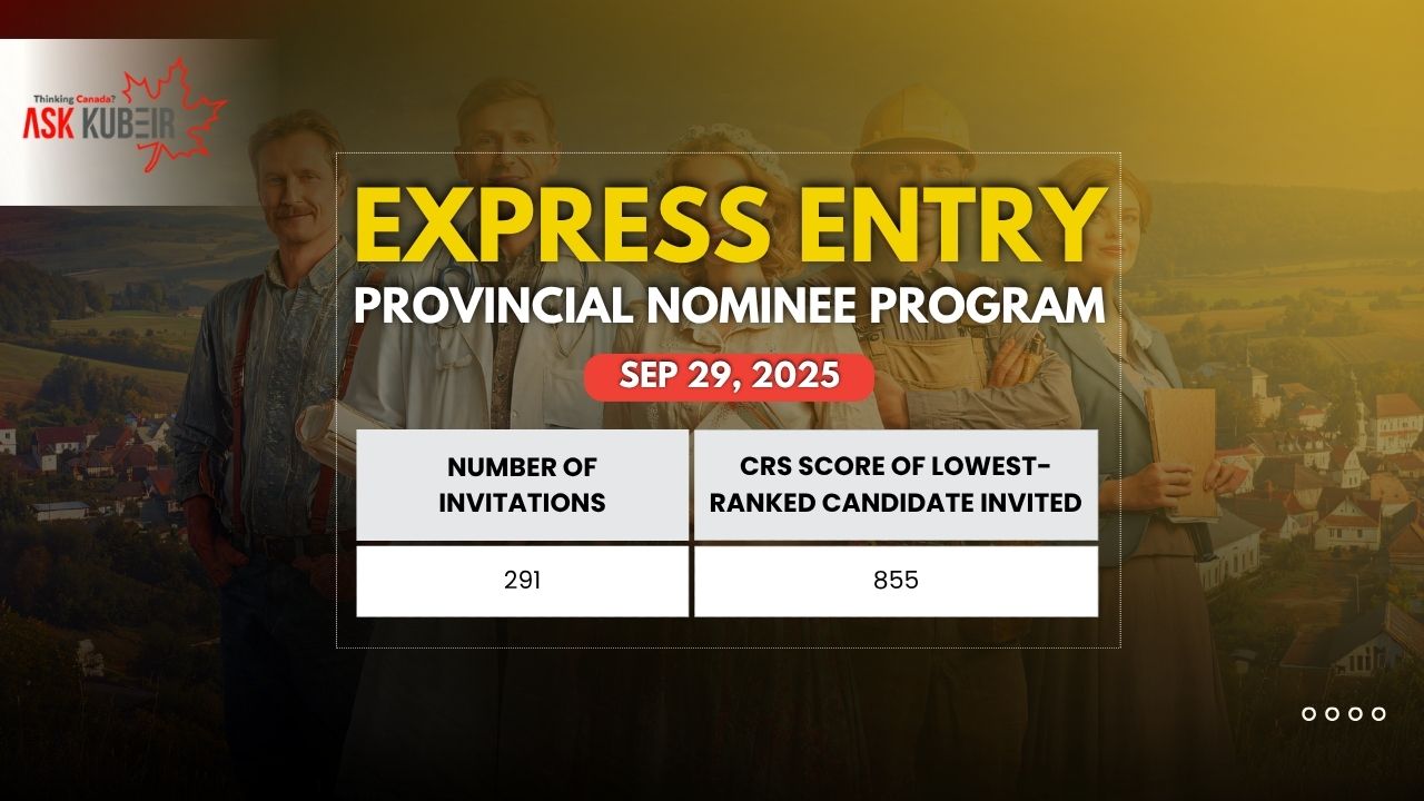 Canada invites 291 PNP candidates in latest Express Entry draw